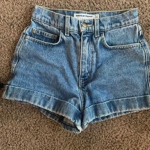 American Apparel High waist jean shorts